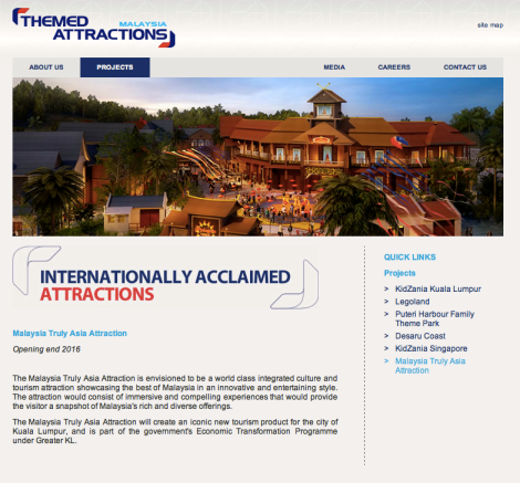 The Malaysia Truly Asia attraction by Theme Attraction and Resorts Sdn. Bhd.